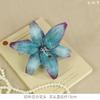 Lírio de Pano 3D Simulado Diâmetro da Cabeça da Flor 15cm Flor Falsa Cesta Abertura Conjunto Decoração Cabeça Acessórios de Cabelo