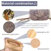 Mini Bolso Cruzado Vegano de Corcho para Mujer, Cartera Pequeña de Moda para Viaje Impermeable con Cierre Magnético, Bolso de Hombro Cartera Boho de Tela de Corteza de Árbol
