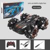 Carro de controle remoto com luz de acrobacia dupla face transfronteiriça, veículo off-road com tração nas quatro rodas para crianças, brinquedo elétrico de acrobacias com controle remoto 2.4G