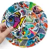50 Ppiranha Personalidad Transfronterizo Animal Feroz Creativo Decorativo Taza de Agua Equipaje Patineta Teléfono Guitarra Pegatina