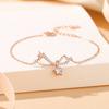 Pulsera original de estrella de Möbius para mujer, plata esterlina, diseño de nicho, pulsera de estrella con lazo, regalo de Navidad
