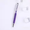 Caneta de Cristal com Tela Sensível ao Toque Cor Diamante Caneta Esferográfica de Metal presente pode ser fixado logo caneta esferográfica multifuncional caneta capacitiva