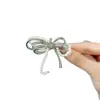 Broche de Lazo con Perlas y Pedrería Estilo Retro Francés para Mujer, Moda de Alta Gama, Accesorios de Broche Pin Elegantes y Únicos al por Mayor
