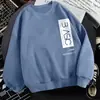 Sudadera para Hombre Primavera y Otoño con Capucha de Moda Ins Holgada Moda Estilo Hong Kong Cuello Redondo Felpa Otoño Pulóver de Pareja Top Chaqueta
