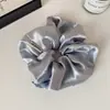 Goma de Pelo Grande de Satén de Gama Alta con Patrón de Estrellas para Cola de Caballo Baja, Goma para el Pelo Irregular con Pedrería para Mujeres