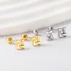 Otoño 2023 nuevo creativo moderno personalizado nicho metal estilo frío temperamento transfronterizo venta caliente acero inoxidable aretes