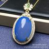 Pendente de jade com incrustação de ouro de calcedônia natural colar de pingente de jade feminino fornecimento ao vivo atacado de bem-estar quente