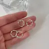 Populares Aretes de Aro Circulares Plateados de 7 mm para Mujer, Estilo Sencillo y Genial, Pequeños Aretes Elegantes y Versátiles para Mujer