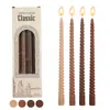 Velas de Varilla Larga Roscada Color Gradiente Morandi de 30 cm para Banquetes de Boda, Velas Largas Sin Humo, Juego de 4 para el Día de San Valentín
