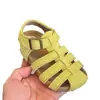 Sandalias Birkenstock estilo coreano para niños para primavera y verano, zapatos romanos de tejido mate para niñas, zapatos de playa de corcho cerrados para niños