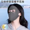 Máscara de Proteção Solar Rosto Inteiro Proteção UV Verão Máscara Fina para Mulheres Alto Valor Estético 2026 Novo Modelo Facekini 3D Tridimensional