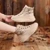 Botas de nieve de invierno para mujer con forro de felpa y diseño engrosado, nuevo estilo 2026, suela gruesa, cálidas, impermeables y de caña alta tipo deportivo
