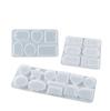 Molde de silicona para pendientes, colgante, etiqueta, arena movediza, agujero, cinta de cristal, hecho a mano, bricolaje