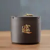 Cenicero de arcilla púrpura con tapa, a prueba de viento, estilo retro, para uso doméstico, decoración de sala de estar, evita la dispersión de cenizas, tamaño grande, multifuncional