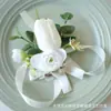237 Ramillete de celebración de negocios estilo occidental flor de mano suministros de boda estudio de flores artificiales accesorios para fotos Serie Blanca