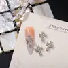 Itens Mais Vendidos Transfronteiriços: Brincos de Cruz Cromados, Acessórios para Nail Art, Liga de Zinco com Strass Estilo Punk Retrô, Diamantes para Unhas Vestíveis