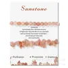 Pulsera de grava de piedra natural para tarjetas 2023 nueva moda femenina OL doble capa para hombres y mujeres pulsera de novias comercio exterior exclusivo