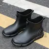Botas de Chuva de Material Ecológico Transfronteiriças para Homens e Mulheres, Botas de Chuva Fashionáveis de Cano Curto Antiderrapantes para Adultos, Sapatos de Borracha, Sapatos Aquáticos