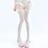 Calcetines Altos Estilo Japonés, Calcetines Dulces y Lindos de Orejas de Conejo, Calcetines de Conejo Blancos y Azules, Calcetines Largos de Tubo Lolita, Estilo Delgado