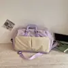 Bolsa de viagem moderna de grande capacidade para mulheres, com separação de seco e molhado, bolsa de mão leve, bolsa de bagagem color block