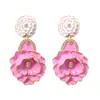 Brincos de Flor com Design Doce de Nicho, Frescos e Modernos, para Cross-Border, Casuais, Versáteis, para Namoro, Trabalho, Brincos Femininos