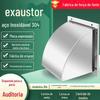 Aço Inoxidável 304 Tampa Quadrada para Saída de Ar de Exaustão de Cozinha, Cobertura de Chuva e Vento para Parede Externa