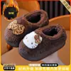 Novas Pantufas de Algodão Infantis Outono e Inverno Meninas Fofas Pai-Filho Casa Pelúcia Quente Pantufas de Algodão Em Estoque Atacado