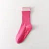 Calcetines Deportivos Achengjia al por Mayor Sin Costuras Algodón Puro Pilates Yoga Antideslizantes Adelgazantes Fitness Calcetines de Media Pierna Primavera y Otoño