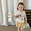 Roupa Infantil Inco Colete para Meninas Verão Fino Casual Borda com Babados Roupa Infantil Classe A Sem Mangas Top para Bebê