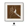Pintura decorativa estilo medieval wabi-sabi, arte de parede minimalista italiana para sala de jantar e sala de estar, arte abstrata para hall de entrada e aparador
