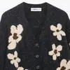 Suministro Exclusivo Transfronterizo de Ropa para Mujer 2026 Nuevo Estilo Europeo y Americano Moda Casual Tejido Jacquard Floral Suéter Chaqueta 2893200
