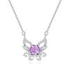 Colar Borboleta de Cristal Natural com Design Original Feminino Prata Esterlina S925 Luxo Leve Nicho Senso Sofisticado Corrente Clavicular Explosiva