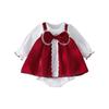 2025 Bebê Vestido de Bebê Outono Roupa Fina Macacão Bolsa de Gordura Saia Vestido de Escalada Cento e Oitenta Dias de Idade Saia de Princesa