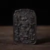 Material de Jade Montaña Longhu Madera de Azufaifo Golpeada por el Rayo Material Viejo Marca Marshal Yinjiao Colgante de Joyería Taoísta Colgante Marca 46 Amuleto de Buda