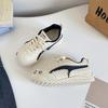 Zapatos de Pan Aidemeng Zapatos Versátiles para Mujer 2025 Verano y Otoño Nuevas Zapatillas Blancas para Estudiantes A6070