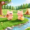 Mini figura de oso de pan de dibujos animados para micropaísaje, decoración de jardín DIY, adorno de escritorio mini
