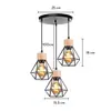Araña Retro Nórdica de Tres Cabezas para Restaurante, Lámpara de Hierro Forjado Diamante Estilo Industrial, Iluminación de Barra de Bar Dormitorio, Venta al por Mayor de Fábrica
