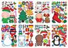 Cm2307001 Natal Infantil Transfronteiriço DIY Papai Noel Boneco de Neve Livro de Quebra-Cabeças Adesivo de Desenho Animado