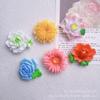 Accesorios de resina de dibujos animados para bricolaje simulación peonía loto pequeñas flores margarita pegamento crema horquilla colgante para funda de teléfono móvil