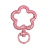Broche de Primavera de Flor de Ciruelo Pintada de Colores, Anillo de Resorte Irregular, Accesorios para Llaveros DIY con Forma de Flor Pintada a Mano, Arte con Cuentas