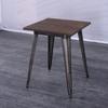 Fornecimento de fábrica combinação de mesa e cadeira de jantar estilo industrial retrô para bar café loja de chá com leite combinação de mesa e cadeira de jantar de ferro