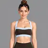 Conjunto de sujetador deportivo y leggings para yoga transfronterizo, diseño de bloques de color, cintura baja, secado rápido, adecuado para actividades al aire libre, uso casual y fitness, conjunto para mujer