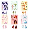 [Calificación Ce.Cpc] 6 Hojas/Paquete Compra Directa Transfronteriza Puzzle de Vestir para Niñas Lindas Pegatinas Interactivas de Cambio de Rostro para Niños