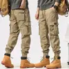 Pantalones Cargo para Hombre 2026 Retro Americano Corte Holgado Cremallera Única Puños Tobillo Cónico Casual Moderno Pantalones Deportivos para Exteriores