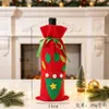 Vários estilos de mercadorias excedentes do comércio exterior: Bolsas de cordão para garrafas de vinho de Natal, capas para garrafas de vinho, suprimentos de decoração de Natal para casa atacado