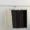 ¡La tela de cupro tiene una caída preciosa! Pantalones casuales de alta calidad, premium, para otoño 2026, de cintura alta, adelgazantes, de pierna recta, hasta el suelo, para mujer