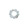 El Silencio se Convierte en NievePulsera de Cristal Natural de Aguamarina Hecha a Mano para Mujer, Estilo Nuevo Versátil, Pulsera con Efecto Blanqueador al por Mayor