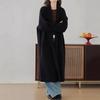 Chaqueta Suéter de Largo Medio Estilo Holgazán Estilo Coreano para Mujer en Otoño e Invierno Nuevo Estilo de Alta Gama Suelta Suave Cera Larga hasta la Rodilla Cárdigan de Punto