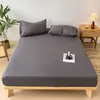 Lençol de baixo ajustável lavável, capa de cama lisa de peça única, conjunto de três peças, protetor de colchão Simmons, lençol de cama antiderrapante de cobertura total, lavável à máquina