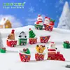 Micro-Paisaje Creativo Tren de Navidad, Muñeco de Nieve, Lindos Animalitos, Escena de Nieve Accesorios de Decoración DIY, Adornos Pequeños